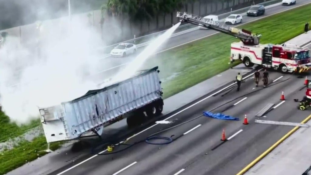 Florida's Turnpike reopens in Broward after truck fire shuts down northbound lanes for hours — CBS Miami, Marco Island Community news